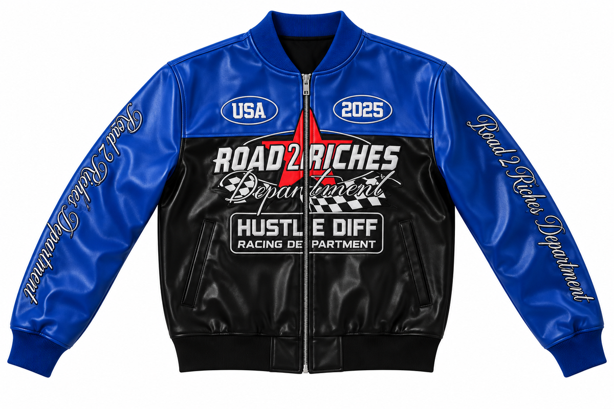 Road 2 Riches Premium Leather Racing Jacket